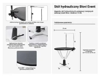Stoły trymerskie weterynaryjne Blovi Event
