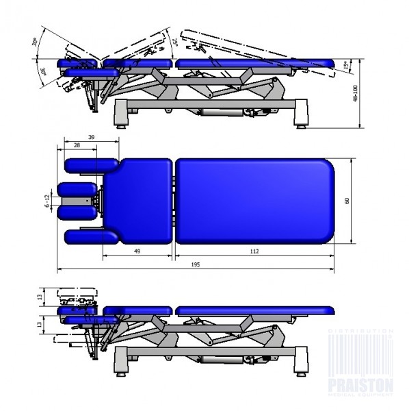 Stoły zabiegowe i do badań Wesseling KOMBI ELITE S ELEKTRYCZNY