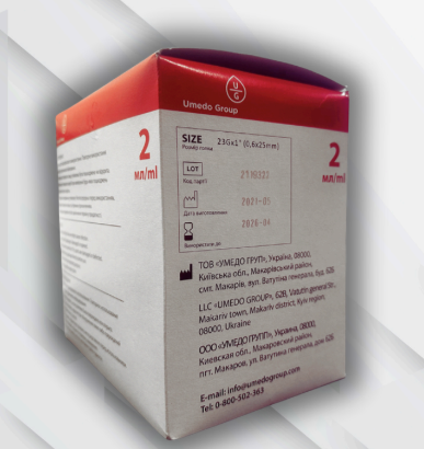 Strzykawki iniekcyjne Umedo Group Luer Slip 3-częściowe