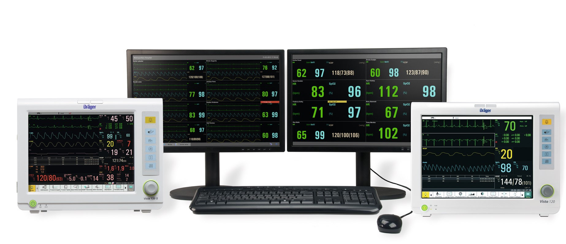 Systemy centralnego monitorowania – centrale pielęgniarskie Dräger Vista 120 CMS