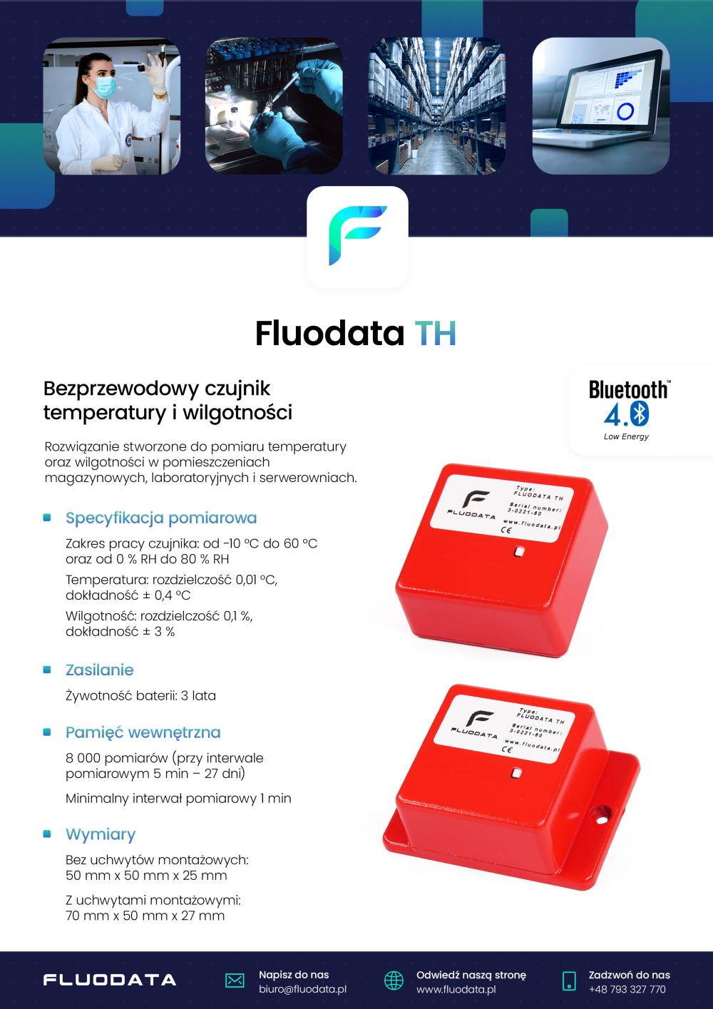 Systemy do monitorowania temperatury Fluodata FluoCare