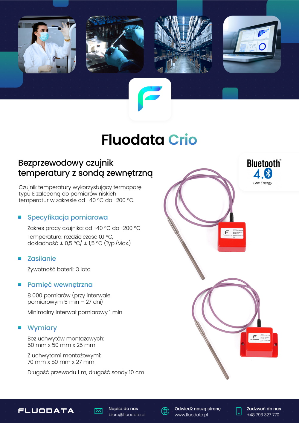 Systemy do monitorowania temperatury Fluodata FluoCare