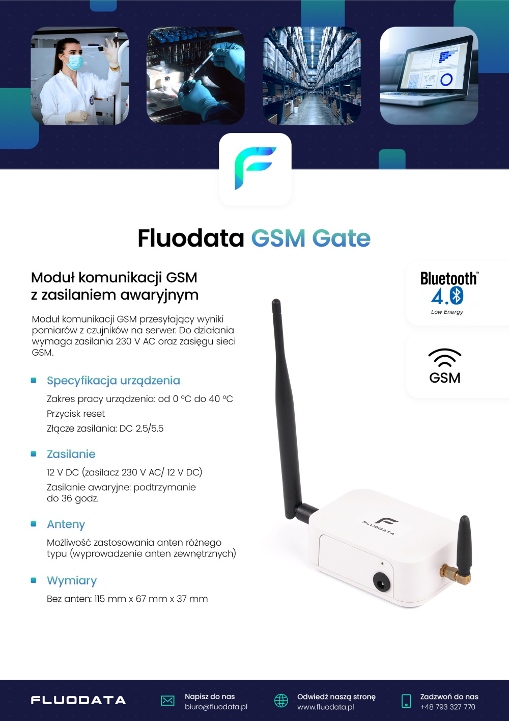 Systemy do monitorowania temperatury Fluodata FluoCare