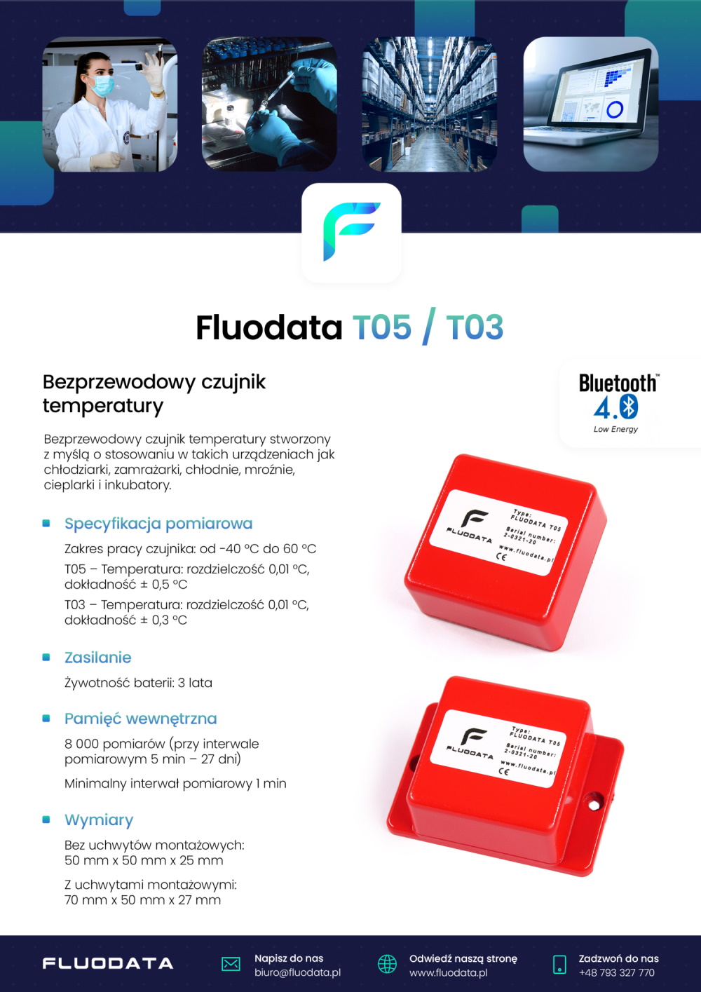 Systemy do monitorowania temperatury Fluodata FluoCare