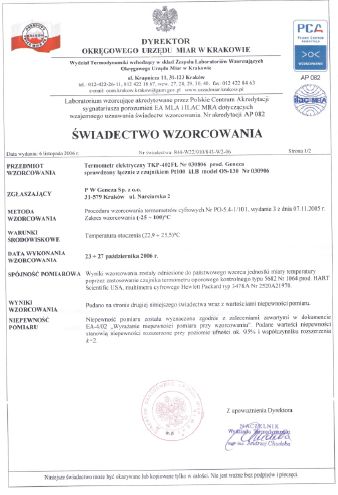 Systemy do monitorowania temperatury Geneza TKP- 402 SC