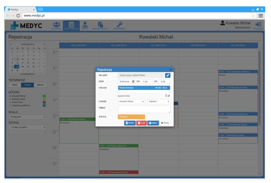 Systemy rejestracji pacjentów do szpitali, klinik i przychodni Qbusoft MEDYC