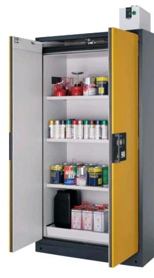Szafy bezpieczeństwa na odczynniki chemiczne, butle Asecos Q-PEGASUS-90