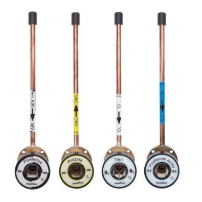 Tablice i punkty poboru gazów medycznych (kasetony) AwaMed - Medizintechnik DIN