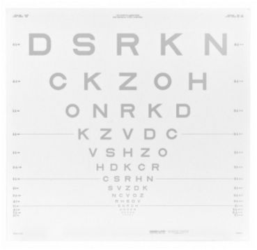 Tablice okulistyczne do badania ostrości wzroku Good-lite Litery SLOAN ETDRS 10% 52073