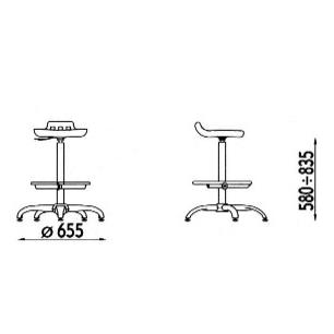 Taborety medyczne i laboratoryjne NOWY STYL WORKER