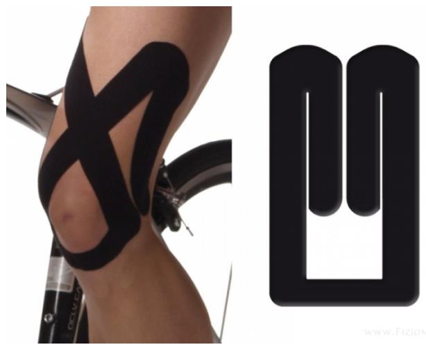 Taśmy kinezjologiczne (Tapy,Tejpy) NITTO DENKO K-Active Tape PreCut Kolano, Rzepka