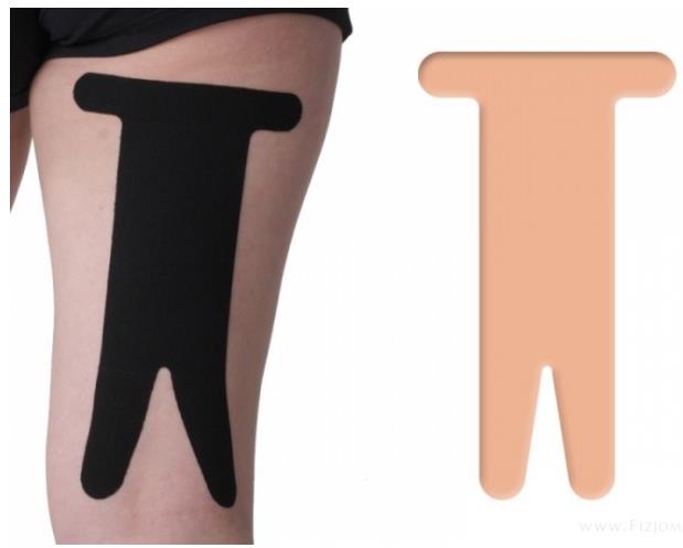 Taśmy kinezjologiczne (Tapy,Tejpy) NITTO DENKO K-Active Tape PreCut Mięsień Kulszowo-Goleniowy