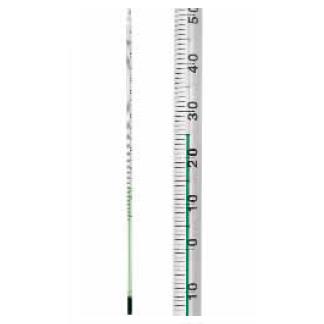 Termometry szklane laboratoryjne LLG Szklane uniwersalne wypełnienie zielone