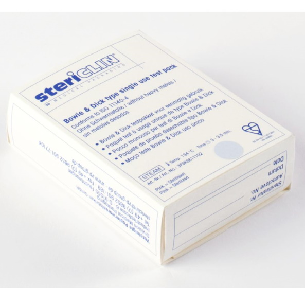 Testy chemiczne do sterylizacji parowej steriCLIN Pakiet Bowie-Dick