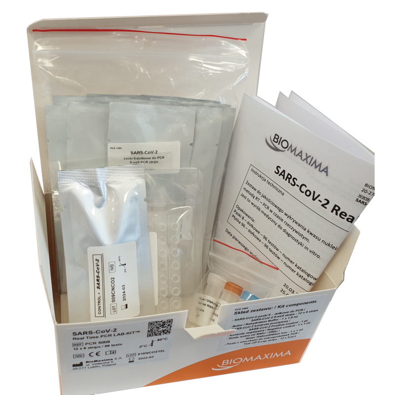Testy do wykrywania obecności koronawirusa SARS-CoV-2 (COVID-19) BIOMAXIMA TESTY GENETYCZNE OPARTE NA METODZIE RT-PCR