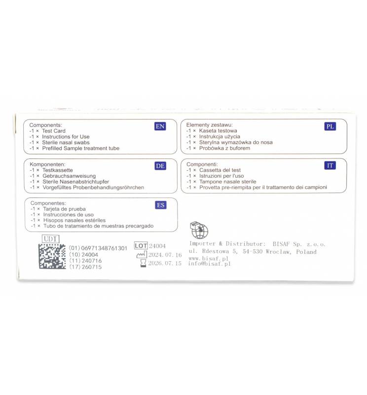 Testy do wykrywania obecności koronawirusa SARS-CoV-2 (COVID-19) Fluorecare SARS-CoV-2 & Grypa A/B & RSV Antygen Combo