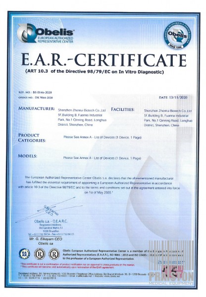 Testy do wykrywania obecności koronawirusa SARS-CoV-2 (COVID-19) ZHENRUI COVID-19 ANTIGEN RAPID TEST CASSETTE
