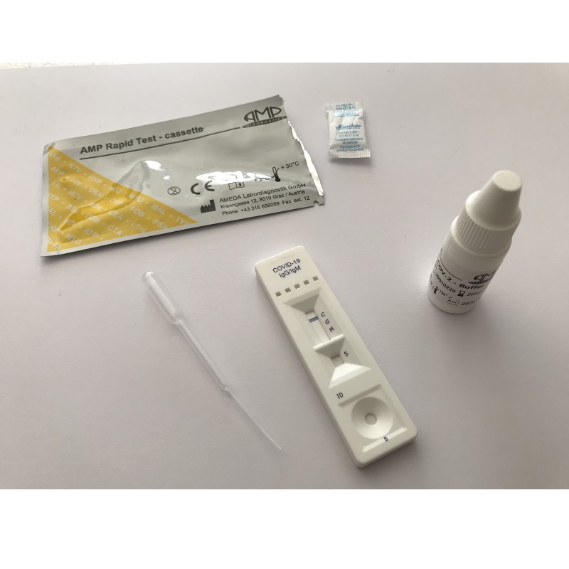 Testy do wykrywania przeciwciał koronawirusa SARS-CoV-2 COVID-19 Ameda AMP Rapid Test SARS-CoV-2 IgG/IgM - Covid-19 