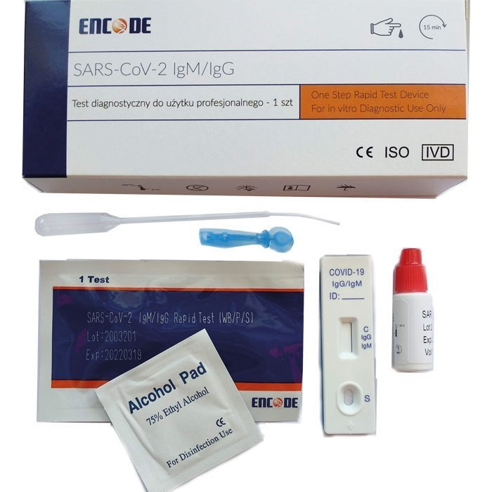 Testy do wykrywania przeciwciał koronawirusa SARS-CoV-2 COVID-19 Encode SARS-CoV-2IgM/IgG