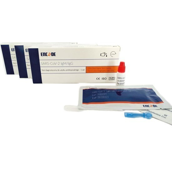 Testy do wykrywania przeciwciał koronawirusa SARS-CoV-2 COVID-19 Encode SARS-CoV-2IgM/IgG - pojedyncze