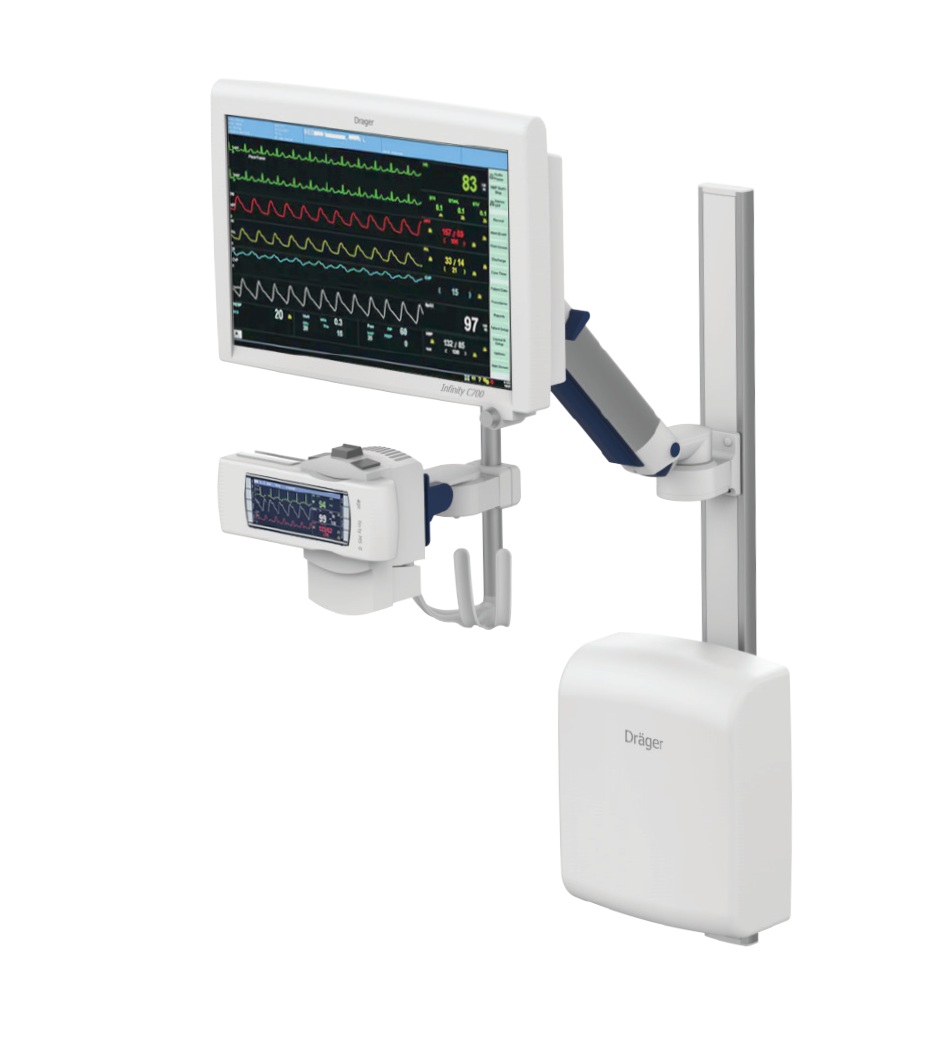 Uchwyty i statywy do kardiomonitorów oraz monitorów medycznych CIMmed CIM-med x9 - Mocowania kardiomonitorów Dräger