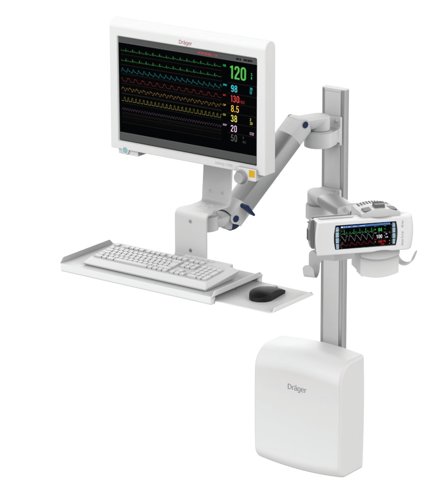 Uchwyty i statywy do kardiomonitorów oraz monitorów medycznych CIMmed CIM-med x9 - Mocowania kardiomonitorów Dräger