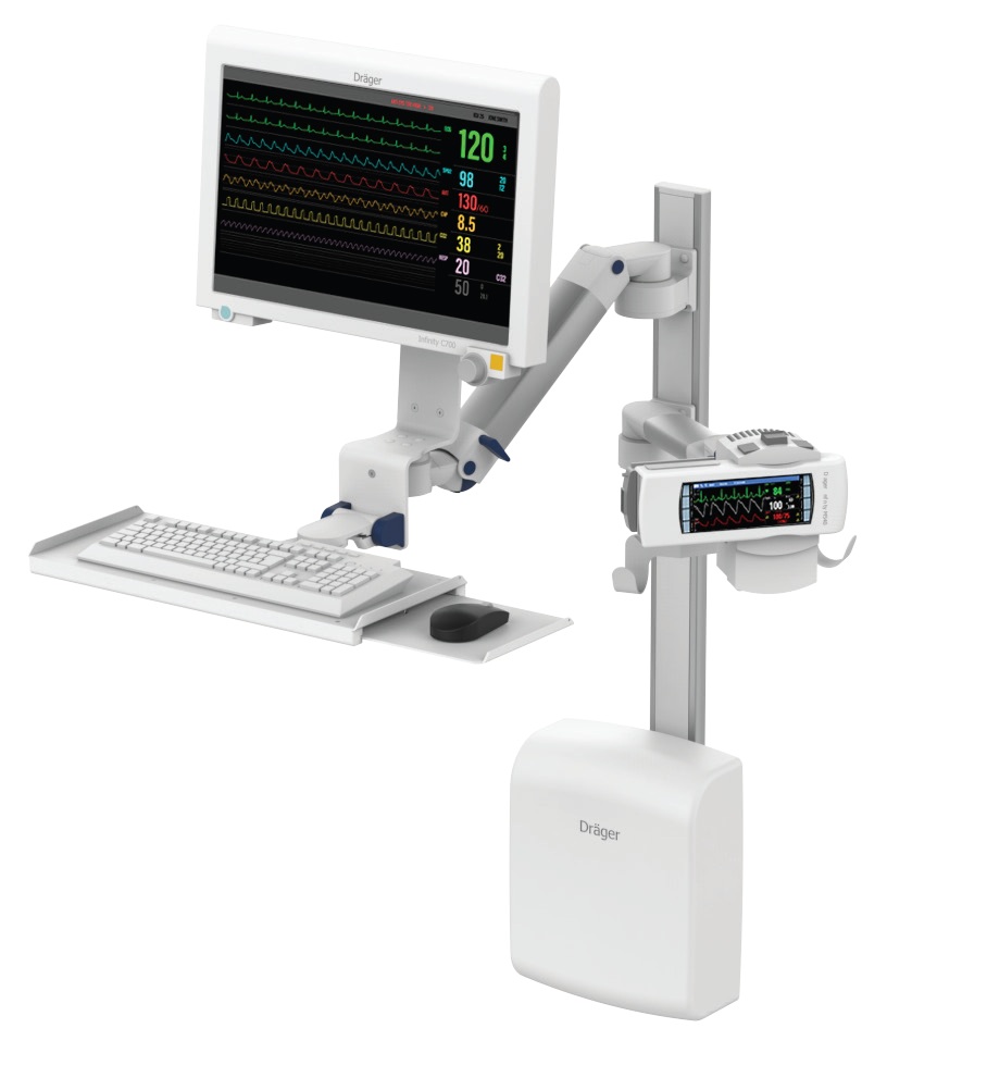 Uchwyty i statywy do kardiomonitorów oraz monitorów medycznych CIMmed CIM-med x9 - Mocowania kardiomonitorów Dräger