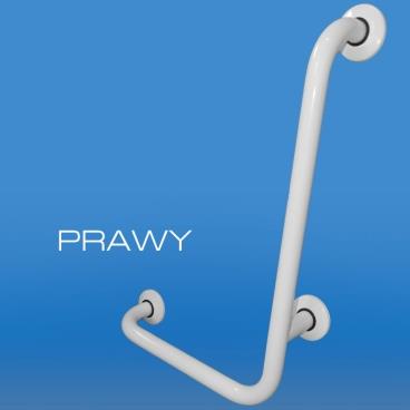 Uchwyty łazienkowe kątowe dla niepełnosprawnych Corrado UKL/UKP lewe/prawe fi 32