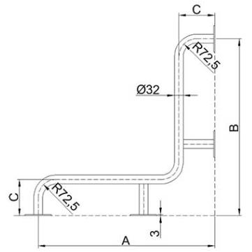 Uchwyty wannowe i prysznicowe dla niepełnosprawnych Corrado UKP M