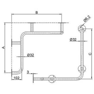 Uchwyty wannowe i prysznicowe dla niepełnosprawnych Corrado UPPP M