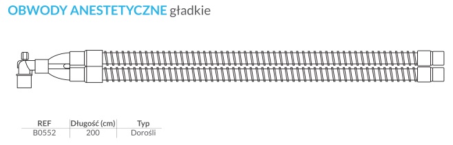 Układy oddechowe do aparatów do znieczulenia B/D obwody