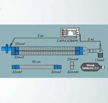 Układy oddechowe do aparatów do znieczulenia R-Vent Medikal Obwody z odgałęzieniem