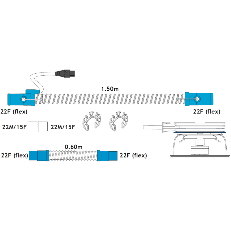 Układy oddechowe do respiratorów Deas 04850