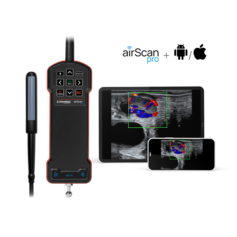 Ultrasonografy mobilne ręczne weterynaryjne DRAMIŃSKI airScan pro 