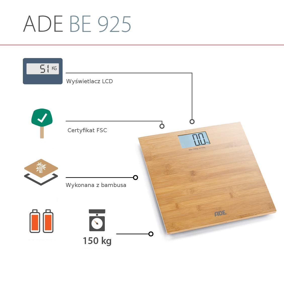 Wagi medyczne, lekarskie i laboratoryjne ADE BE925 MARTINA