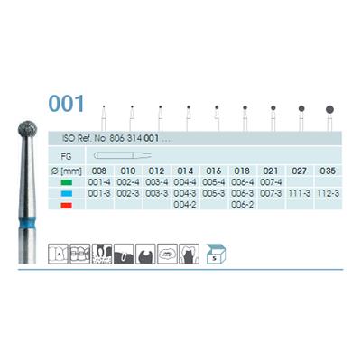 Wiertła stomatologiczne Olident Wiertła - kulka z nasypem diamentowym