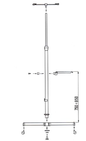 Wieszaki na płyny infuzyjne - stojaki do kroplówek BakMed MSS-10.2