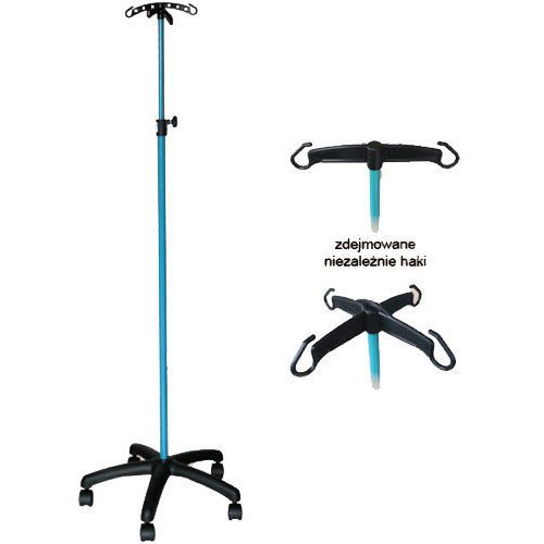 Wieszaki na płyny infuzyjne - stojaki do kroplówek B/D Statyw z plastikowymi wieszakami