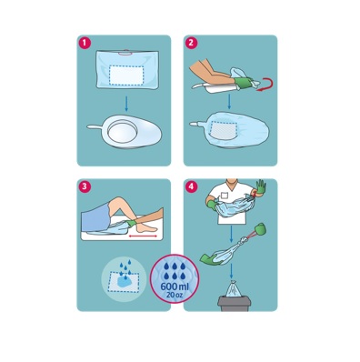 Worki na toaletę i wiadra sanitarne jednorazowe Dr Helewa BEDPANLINER 600