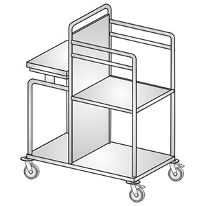 Wózki do bielizny brudnej i czystej KLAROMED KL201 040, KL201 111 900, KL201 140