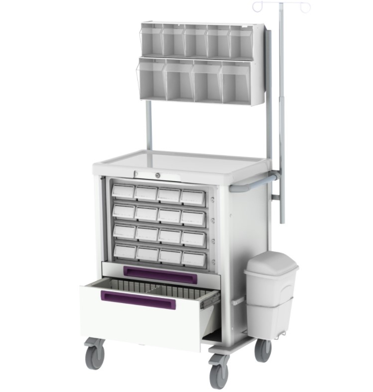 Wózki do dystrybucji leków Pegasus Ecoline lekowy