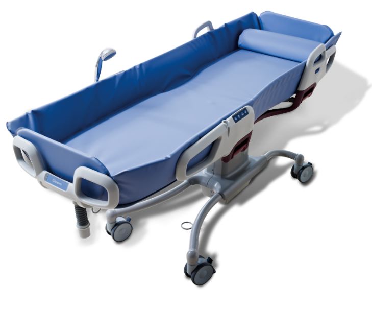Wózki do mycia pacjentów w pozycji leżącej Arjo Carevo