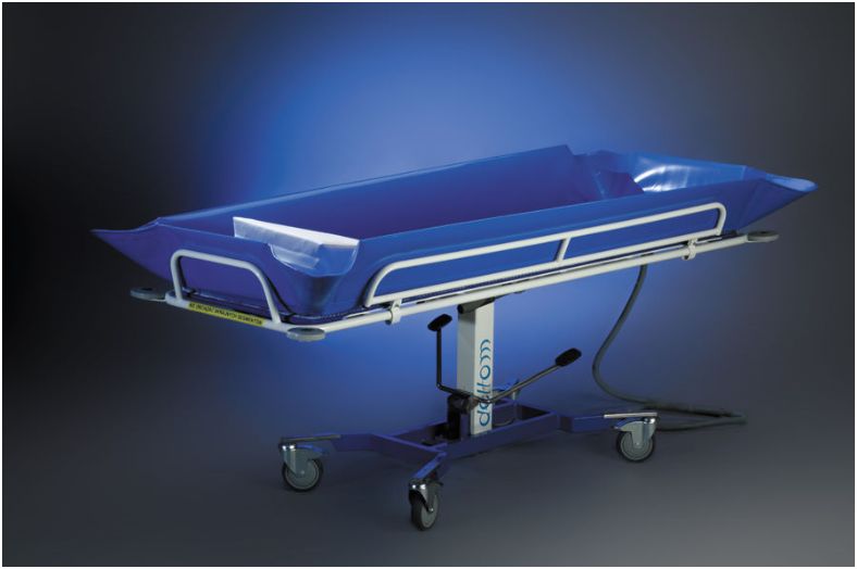 Wózki do mycia pacjentów w pozycji leżącej DELTOM WLH/E - 140P