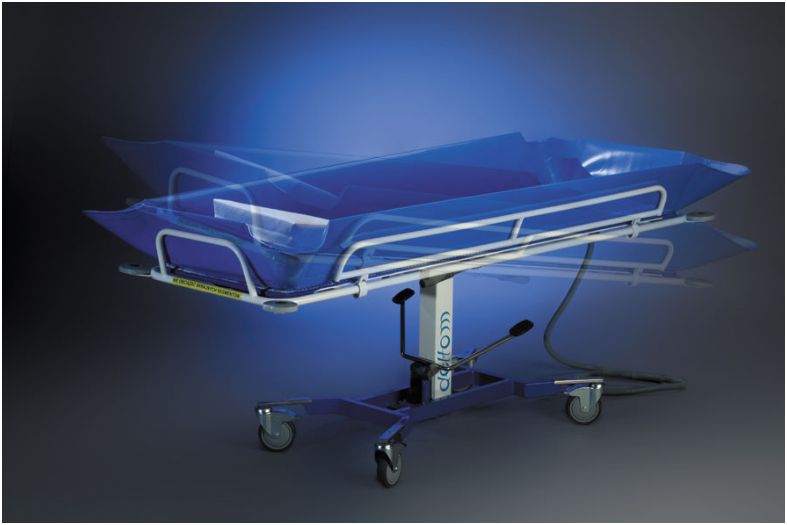 Wózki do mycia pacjentów w pozycji leżącej DELTOM WLH/E - 140P