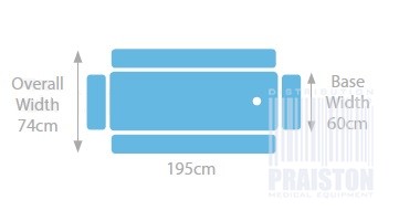 Wózki do mycia pacjentów w pozycji leżącej SEERS Shower Trolley JUNIOR (ST7600)