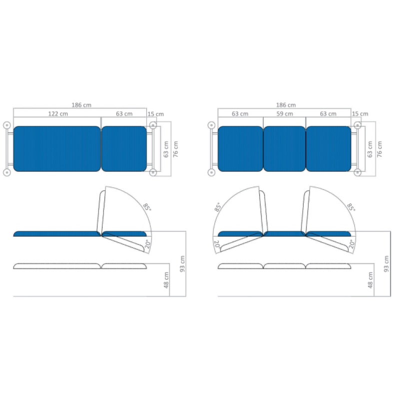 Wózki do transportu chorego w pozycji leżącej Medi-Plinth KBPT02H, KBPT03H, KBPT02E, KBPT03E