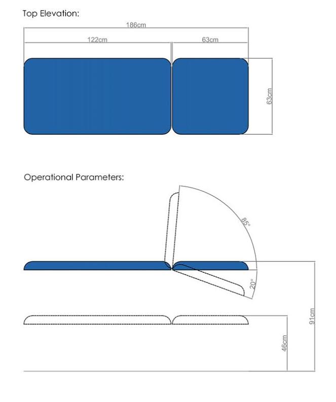 Wózki do transportu chorego w pozycji leżącej Medi-Plinth OP02H, OP03H, OP02E, OP03E
