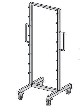 Wózki i stojaki hakowe do zawieszenia koszy i innych akcesoriów TRIBO SK 7703/01