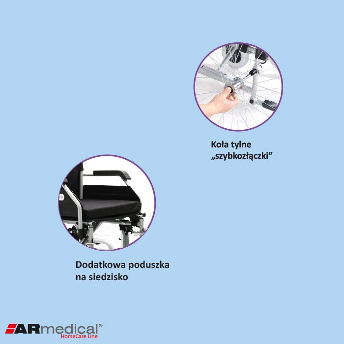 Wózki inwalidzkie standardowe Armedical OPTIMUM AR-400