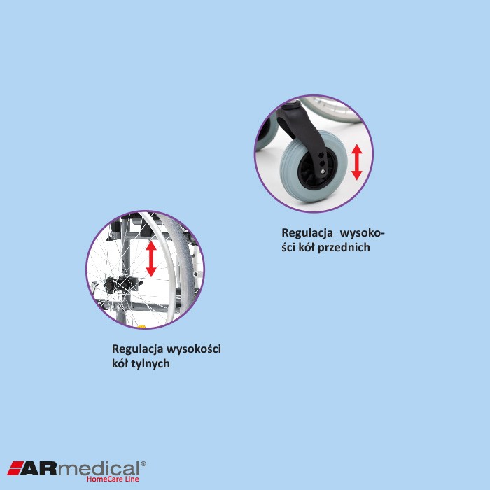 Wózki inwalidzkie standardowe Armedical PRESTIGE AR-350